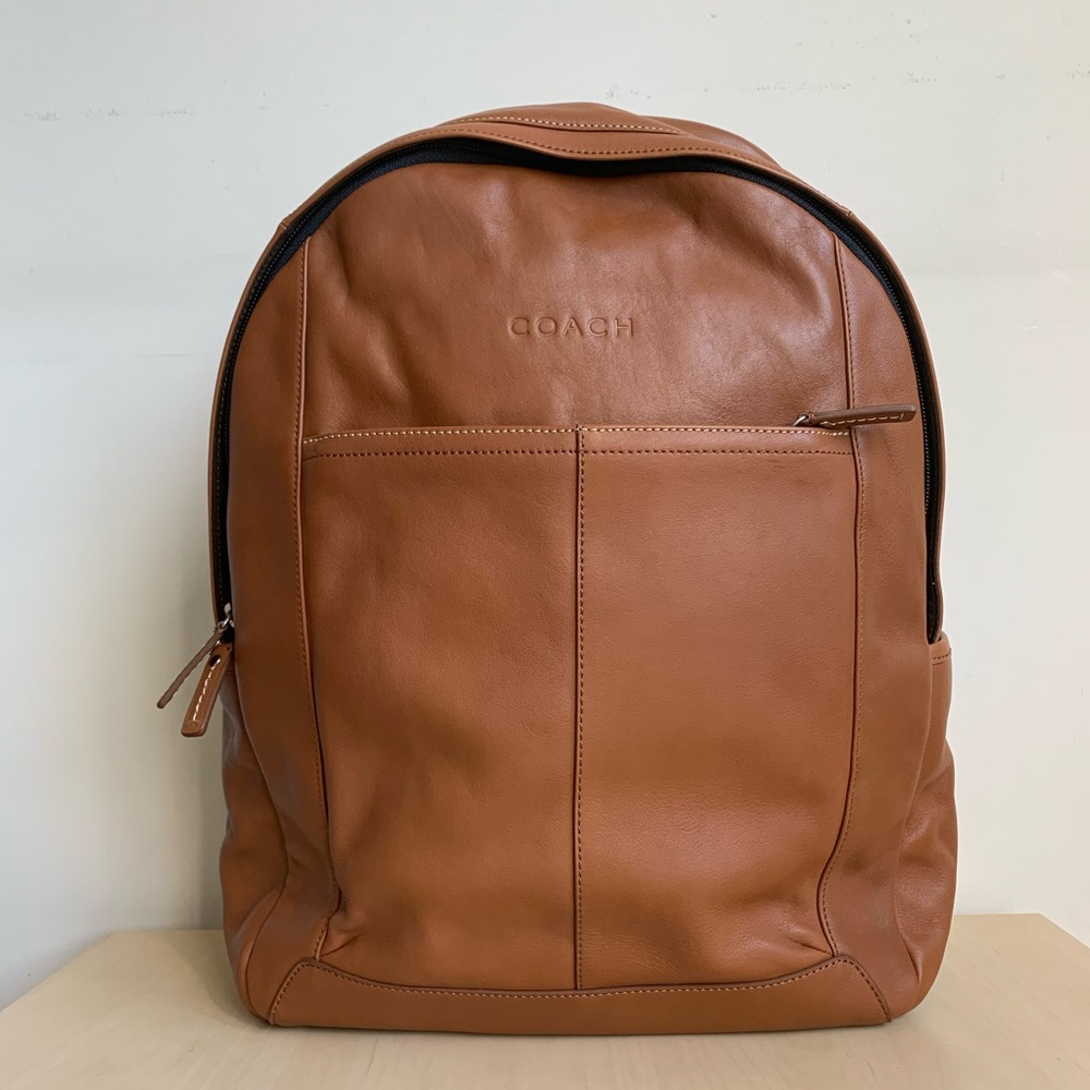 NEW Coach Heritage Brown Leather Backpack